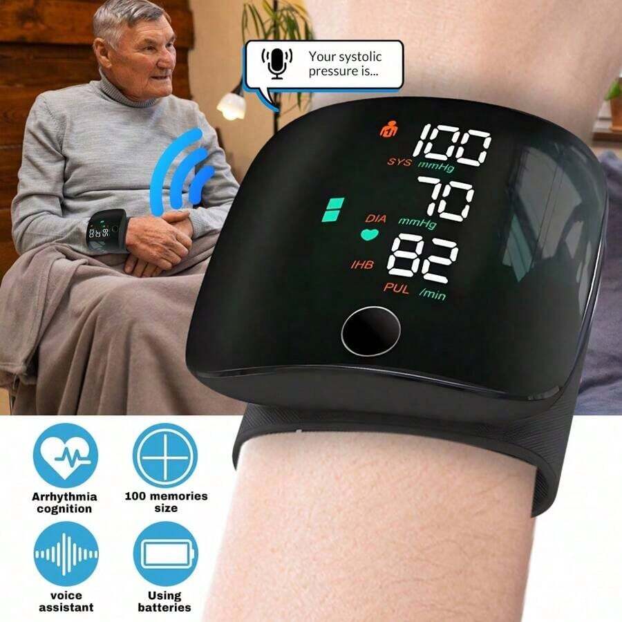 Professional Wrist BP Monitor – Easy Use, USB Rechargeable
