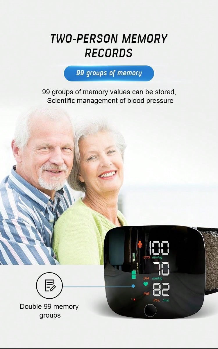 Professional Wrist BP Monitor – Easy Use, USB Rechargeable